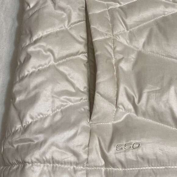 The North Face 550 Down Puffer Vest Womens Large White Goose Fill Winter Jacket - Picture 4 of 10